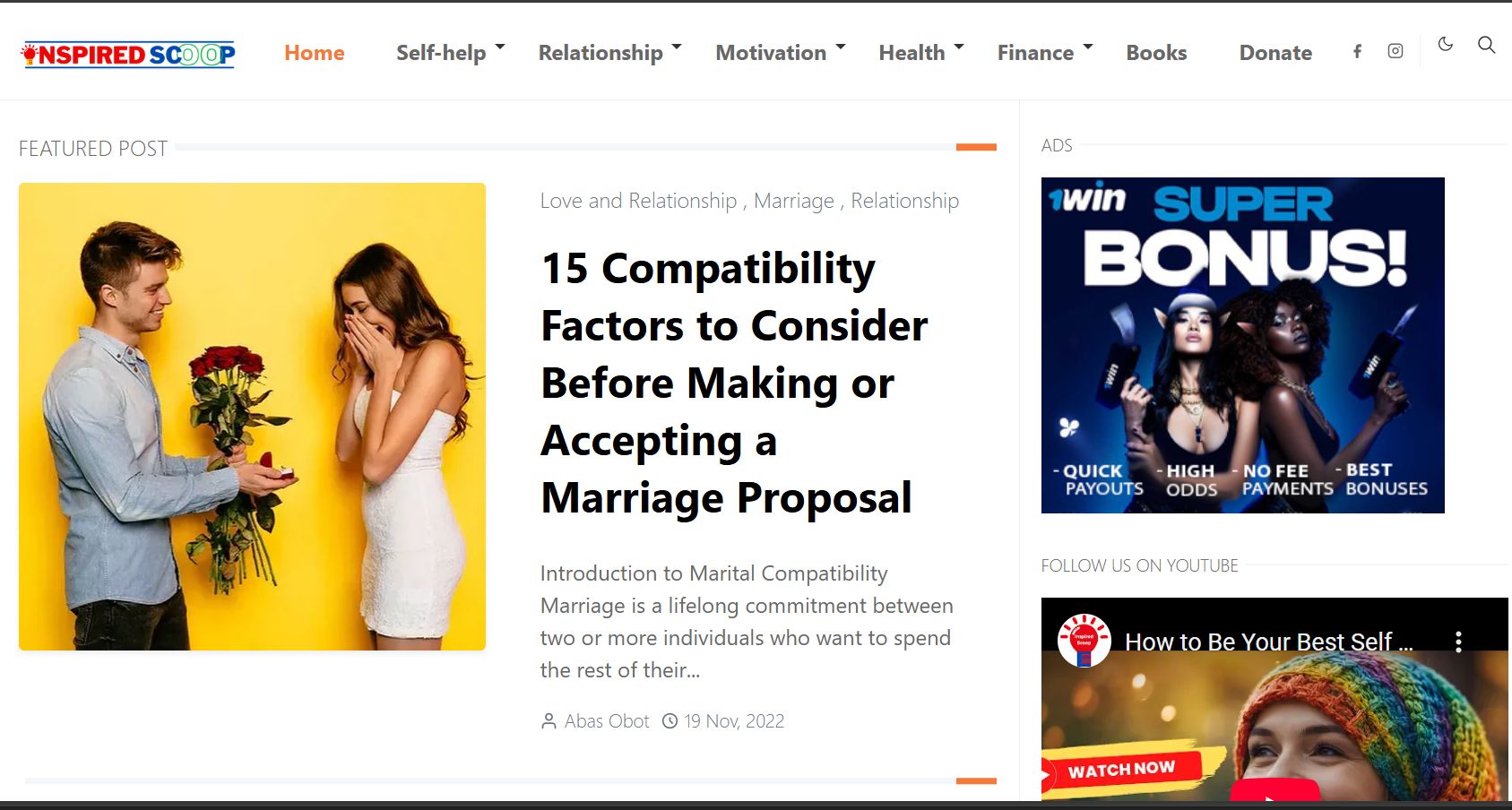 Inspired Scoop - Blog website built with Blogger tools